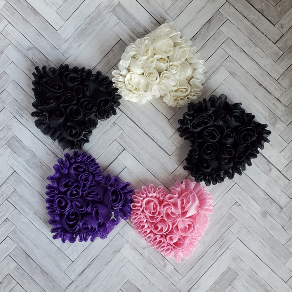 Large Heart hair clips